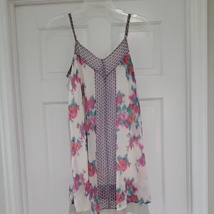 Chaotte Russe Floral Spaghetti Strap Mini Dress sz s